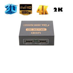 UHD 3D 4K * 2K Full HD1080p HDMI Splitter Répéteur de concentrateur 1X4 / 1X2Port Hub Plug EU