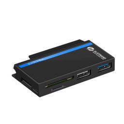 ROCKETEK RT-SGO727 Hub d interface USB 3.0 + USB 2.0 + Micro USB pour Microsoft Surface Go, avec 2 emplacements pour carte TF et carte SD
