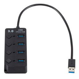 Extension multi-hub USB 3.0 haute vitesse à 4 ports avec commutateur pour PC et ordinateur portable