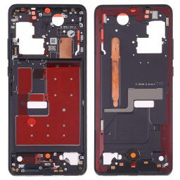 Plaque de lunette de cadre LCD de boîtier avant avec touches latérales pour Huawei P30 Pro (Noir)