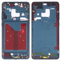 Plaque de cadre avant pour boîtier LCD avec touches latérales pour Huawei Mate 20 (bleu)