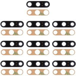 10 lentilles de caméra arrière et adhésif pour Xiaomi Mi 9 SE (noir)