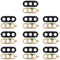 10 lentilles de caméra arrière et adhésif pour Xiaomi Mi 6X / A2 (noir)