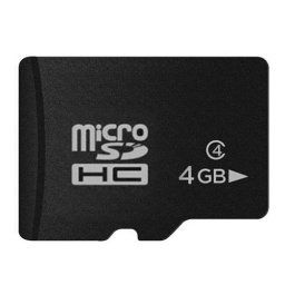 Carte mémoire Micro SD (TF) haute vitesse de 4 Go classe 10 de Taiwan, écriture: 8mb / s, lecture: 12mb / s (capacité réelle à 100%) (noir)