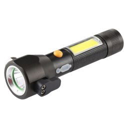 Lampe de poche à DEL rechargeable étanche de 10 000 lumens IPX4 avec marteau de sécurité et 3 modes