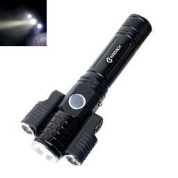 KS-738 Lampe de poche à DEL avec zoom T6 + XPE imperméable, avec batterie au lithium 4 modes et 18650