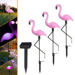 3 en 1 Étanche solaire Flamingo Lawn Light LED Garden Path Paysage Lumières Night Lamp