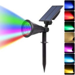 YWXLight Solar Lights 2-in-1 Imperméable 4 LED Projecteur Solaire Réglable Applique Murale Paysage Lumière Éclairage de Sécurité Éclairage de Sécurité