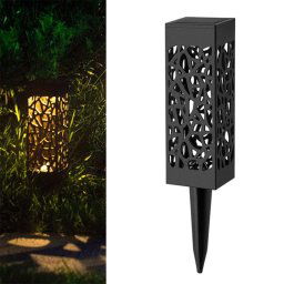 Lampe de jardin d extérieur à énergie solaire creuse extérieure (blanc chaud)