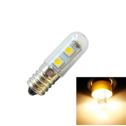 E14 vis lumière LED ampoule de réfrigérateur 1W 220V AC 7 lumière SMD 5050 ampères LED lumière réfrigérateur maison (Warm White)