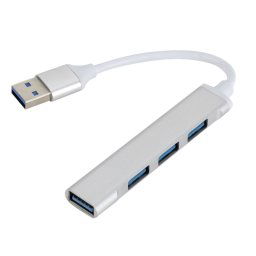 A809 USB 3.0 x 1 + USB 2.0 x 3 à USB 3.0 Adaptateur de moyeu de séparateur multi-fonction (argent)