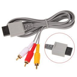 Câble composant 1,8 m Câble audio vidéo AV Composite 3 RCA pour la sortie vidéo principale 480p la plus nette pour la console Nintendo Wii