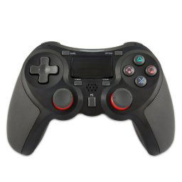 Manette de jeu sans fil caoutchoutée Bluetooth pour hôte PS4 (noir B)