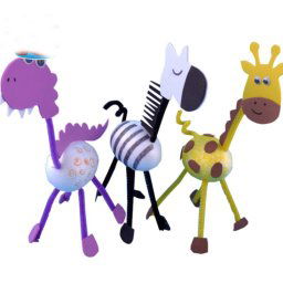 2 PCS bricolage fait maison animaux 3D maternelle apprenant des jouets éducatifs précoces, livraison de style aléatoire