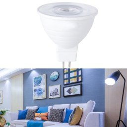 4 PCS LED Coupe lumineuse 2835 Patch Sauvegarde d'énergie Plaque d'aluminium à économie d'énergie, Puissance: 7W 12 Perles (Couverture transparente MR16 (lumière froide))