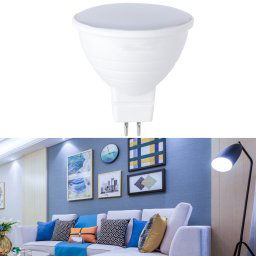 4 pcs LED Coupe lumineuse 2835 Patch Sauvegarde d'énergie Plaque d'aluminium Aluminium Coupe légère, Puissance: 5W 6eads (Couverture blanche MR16 Milky (Lumière froide))
