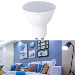 4 PCS LED Coupe légère 2835 Patch Sauvette d'économie d'énergie CLAD CLAD ALUMINIUM Coupe légère, Puissance: 7W 12 Perles (GU10 Milky Housse blanche (lumière chaude))