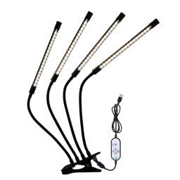 Lampe de plante LED spectroscopie pleine spectroscopie naturelle blanche télécommande variation plante lampe de croissance, puissance: 36w quatre tête