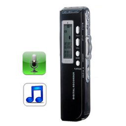 Enregistreur vocal numérique de 8 Go Lecteur MP3 Dictaphone, enregistrement téléphonique de soutien, fonction VOX, alimentation: 2 piles AAA (noir)
