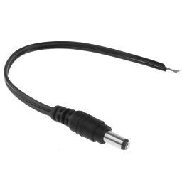Câble d alimentation CC mâle 5,5 x 2,5 mm pour adaptateur pour ordinateur portable, longueur: 25 cm