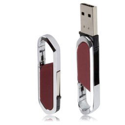2 Go de clé USB 2.0 de style porte-clés métalliques (rouge)