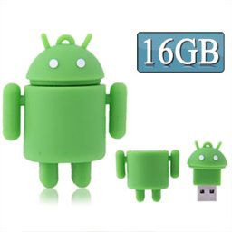 Disque flash USB style robot de 16 Go avec Android (vert)