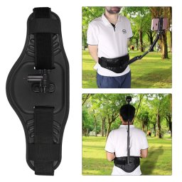 Sangle ceinture avec adaptateur et vis pour GoPro HERO7 / 6/5/5 Session / 4 Session / 4/3 + / 3/2/1, Fusion, Xiaoyi et autres caméras d action (GP448) (Noir)
