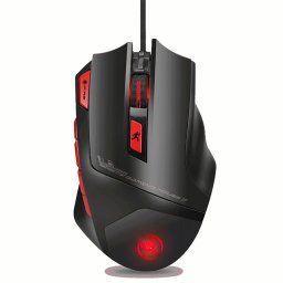 HXSJ S800 Wired Mechanical Macros Définir 9 touches programmables 6000 Gaming Mouse réglable avec éclairage LED