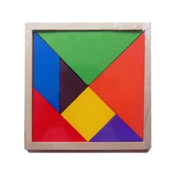 Bébé Jouet Fine Jigsaw Puzzle en Bois Grande Taille Tangram, Taille: 16 * 16cm