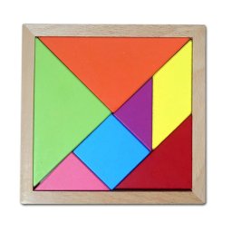 Bebe Tangram en bois de hêtre, Taille: 15 * 15cm