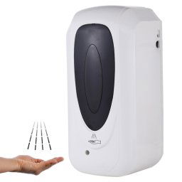 Distributeur de solution hydroalcoolique par pulvérisation à capteur infrarouge automatique sans contact 1000ML (blanc)