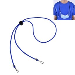 10 pcs masque lanière réglable anti-perte et crochet d oreille (bleu)