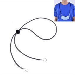 Longe réglable anti-perte de masque 10 pièces et crochet d oreille (gris)