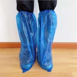 50 paires de couvre-chaussures jetables à long tube de protection anti-poussière imperméable à l eau, spécification: épaisseur 55cmx35cm