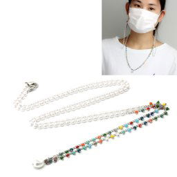 3 PCS masque lanière collier chaîne de perles chaîne de lunettes