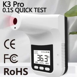K3 Pro mains libres corps frontal sans contact avec capteur de distance sensible à la lumière Thermomètre infrarouge, écran LCD 2,8 pouces