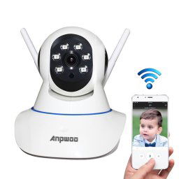 Anpwoo AP001 1.0MP 720P HD WiFi Caméra IP, Détection de mouvement / Vision nocturne (Blanc)