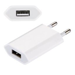 5V / 1A USB Charger, Pour iPhone, Galaxy, Huawei, Xiaomi, LG, HTC et autres téléphones intelligents, Appareils rechargeables (Blanc)