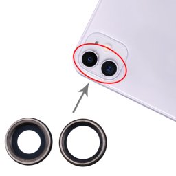 Lunette de caméra arrière 2 PCS avec cache d'objectif pour iPhone 11