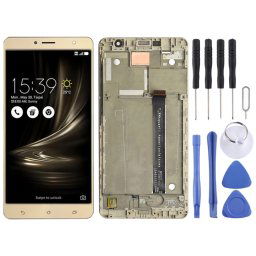 Écran LCD et numériseur Assemblage complet avec cadre pour Asus Zenfone 3 Deluxe ZS550KL Z01FD (or)