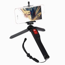 Letspro LY-11 Bâton Selfie extensible avec trépied de poche, autoportrait, monopode, auto-portrait avec déclencheur à distance pour téléphones intelligents, appareils photo numériques et appareils photo sportifs