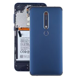 Cache arrière de la batterie avec lentille de l appareil photo et touches latérales et capteur d empreintes digitales pour Nokia 6.1 / 6 (2018) / 6 (2e génération) (bleu)