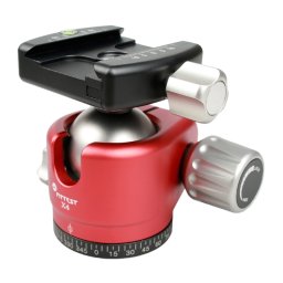 FITTEST X4 Rotule panoramique à force de verrouillage élevée avec plaque de dégagement rapide pour appareils photo reflex numériques et numériques, charge max. 10 kg (rouge)