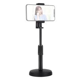 Support de bureau à base ronde PULUZ pour lampe vidéo à anneau LED, hauteur réglable: 18cm-28cm