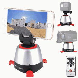 Tête panoramique PULUZ Electronic à rotation à 360 degrés avec télécommande pour téléphones intelligents, GoPro, appareils photo DSLR (rouge)