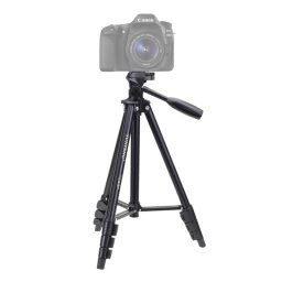 YUNTENG VCT-681 Reflex / Appareils photo numériques de 138 cm, support pour trépied, pattes en aluminium pliables en 4 sections, compatible avec les modèles Canon / Nikon / Panasonic / Pentax / Casio / Sony / Fuji
