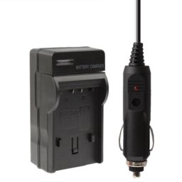 Chargeur de voiture pour appareil photo numérique pour Samsung BP105R (noir)
