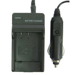 Chargeur de batterie appareil photo numérique pour FUJI FNP50 (noir)