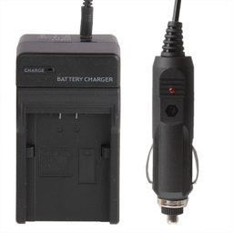 Chargeur de voiture pour appareil photo numérique pour batterie au lithium Panasonic VBN130 / D54S (Noir)
