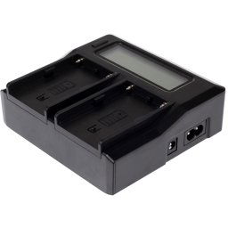 Chargeur de batterie numérique à écran LCD à double canal avec port USB pour batterie Sony BP-U30 / U60 / U90, compatible avec Sony EX260 / EX280 / FS7